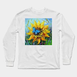 Sunflower and butterfly Long Sleeve T-Shirt